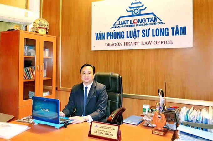 Luật sư Lê Ngọc Hoàng (Trưởng Văn phòng luật sư Long Tâm).