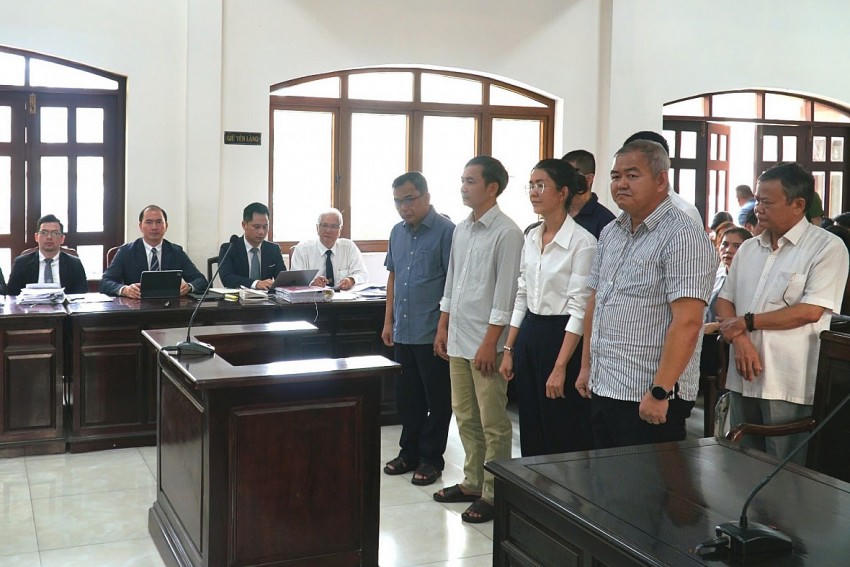 Các bị cáo tại phiên tòa