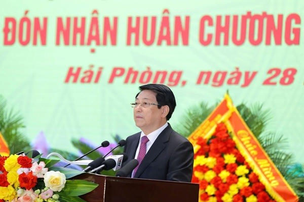 Chủ tịch nước Lương Cường phát biểu tại buổi lễ.