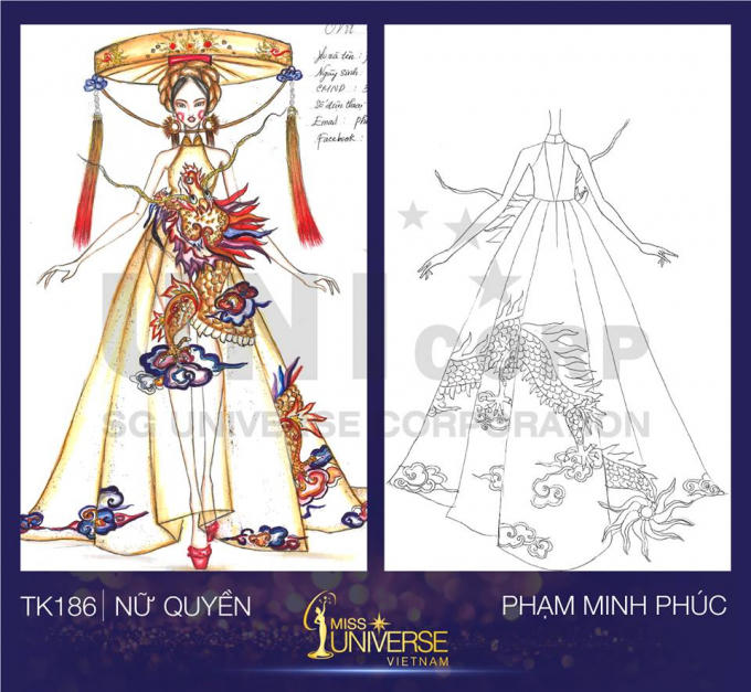 Bánh mì, Trưng Nữ Vương... lọt top 15 “Thiết kế trang phục dân tộc cho đại diện Việt Nam tại Miss Universe”