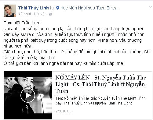 Nghẹn ngào với những dòng chia sẻ của sao Việt trước khi đưa Trần Lập về với đất mẹ