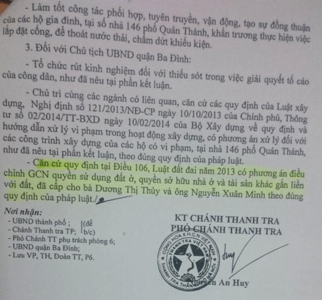 Đã gần nửa năm trôi qua từ khi Thanh tra TP Hà Nội đã chỉ ra hàng loạt sai phạm mờ ám trong việc cấp sổ đỏ và trật tự xây dựng tại nhà số 5 Đặng Dung dẫn đến vụ việc lùm xum 146 Quán Thánh.