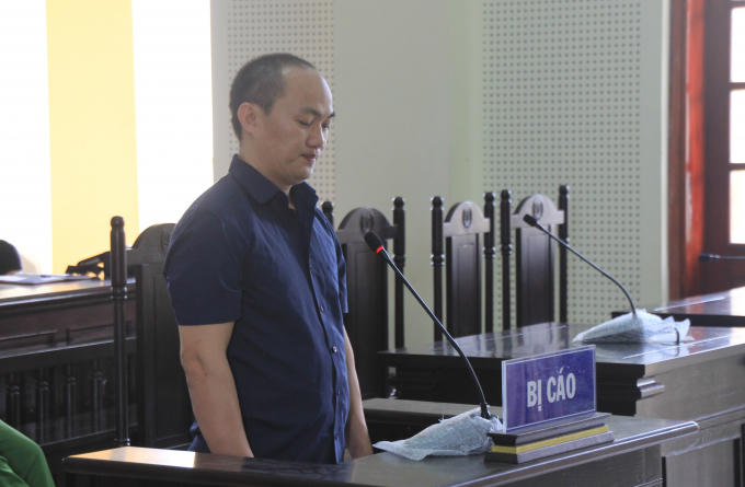 Nguyễn Hữu Quảng tại phiên tòa ngày 17/8.