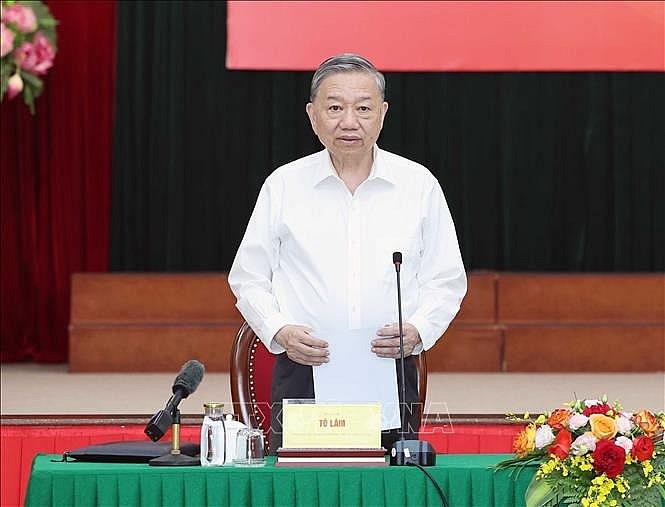 Tổng Bí thư Tô Lâm phát biểu chỉ đạo. Ảnh: TTXVN