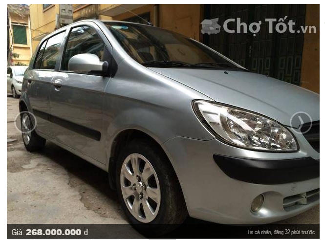 Bán xe Getz Huyndai 1.1 MT chỉ 268 triệu