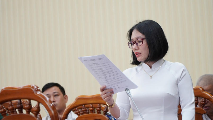 Đại diện của Đội ngũ Trợ giúp viên pháp lý nêu ý kiến.