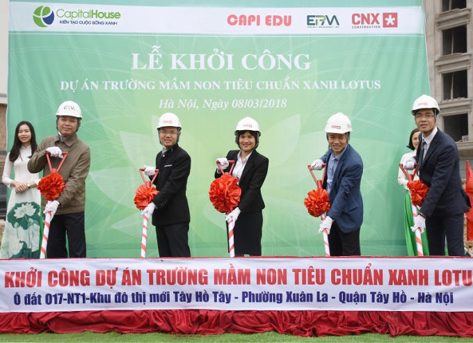 Capital House xây trường học tiêu chuẩn xanh LOTUS đầu tiên ở miền Bắc