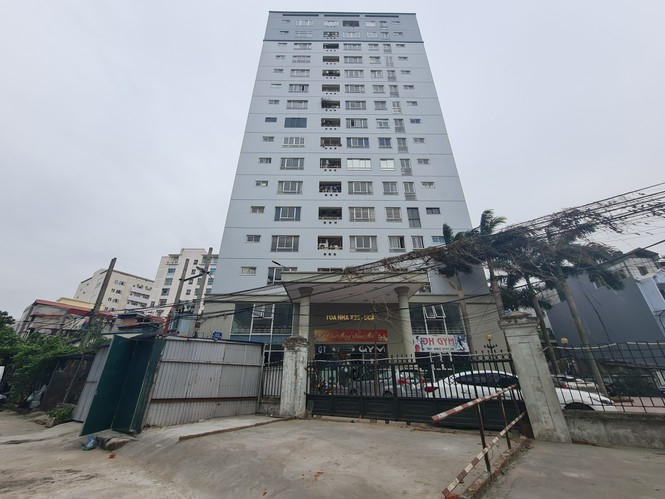 Dự án nhà chung cư cao tầng khu nhà ở cán bộ công nhân viên, Công ty cơ khí ô tô, xe máy Thanh Xuân tại phường Mộ Lao, quận Hà Đông. (ảnh Tiền Phong)