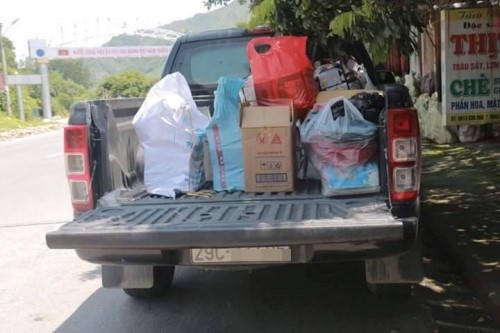 Chiếc xe bán tải tài xế Hợp điều khiển lúc xảy ra va chạm.