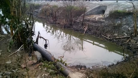 Hiện trường nơi xảy vụ cháy. ( Ảnh Hải Ninh)