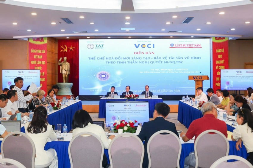 Diễn đàn “Thể chế hoá đổi mới sáng tạo – Bảo vệ tài sản vô hình theo tinh thần Nghị quyết 68-NQ/TW”.