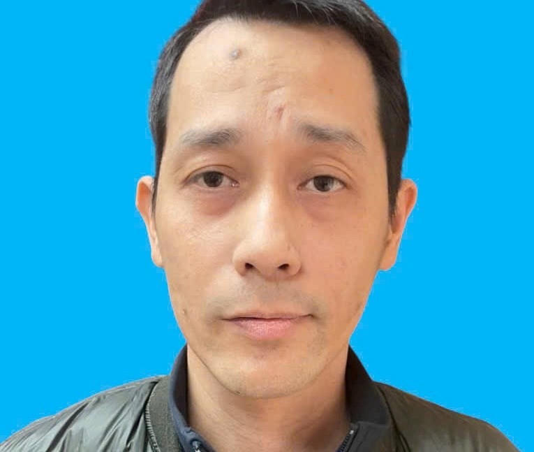Đối tượng Trần Toàn tại cơ quan Công an.