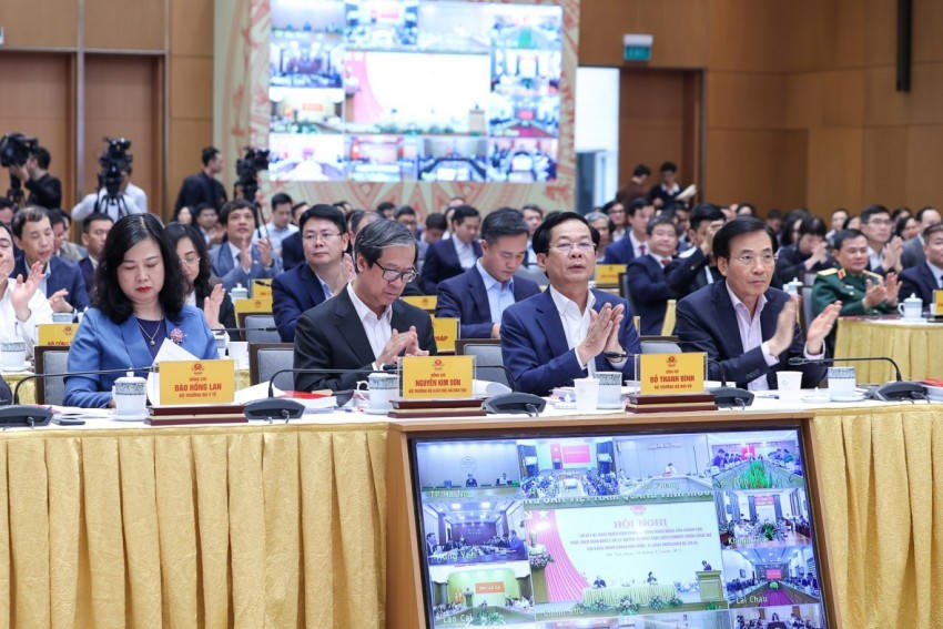 Lãnh đạo các bộ tham gia hội nghị.