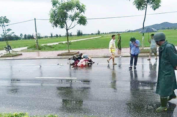 Hiện trường vụ tai nạn khiến hai cô gái tử vong