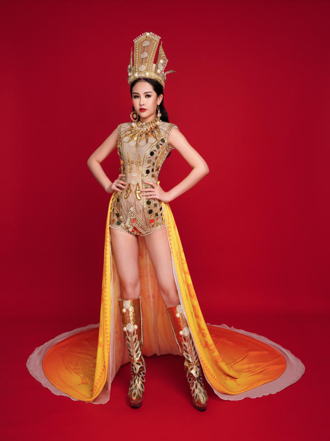 Ngân Anh mang hình tượng mẹ Âu Cơ đến Miss Intercotinental 2018