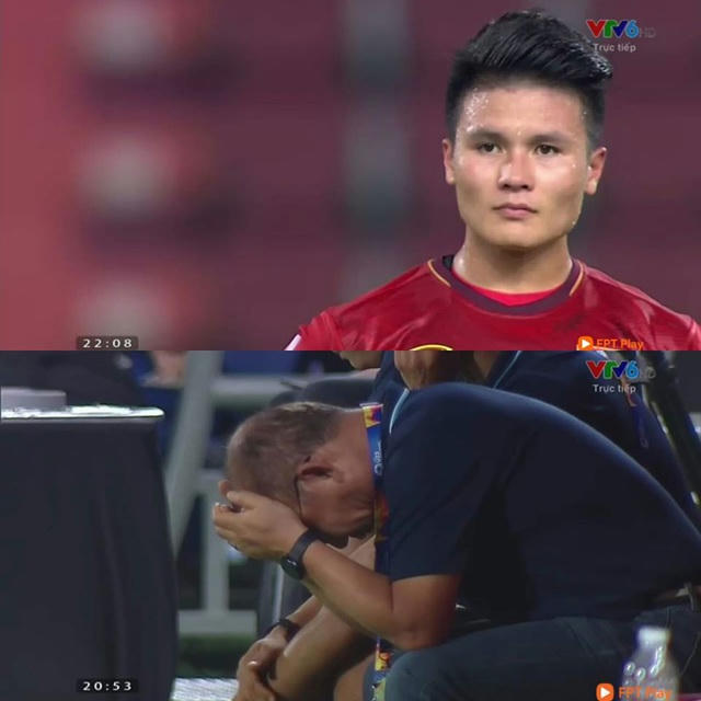 Nỗi buồn của các cầu thủ và sự thất vọng của huấn luyện viên Park Hang-Seo khiến nhiều người cảm thấy xót xa