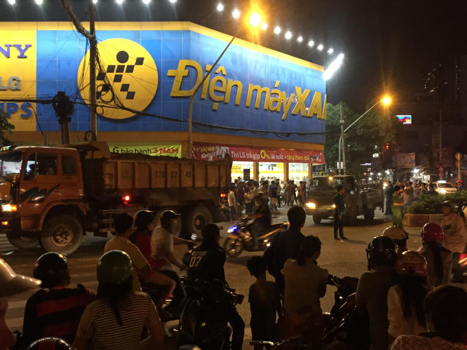 Hiện trường vụ tai nạn.