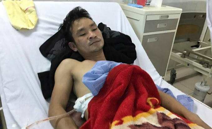 Anh Sơn đang được điều trị tích cực tại bệnh viện đa khoa tỉnh Bắc Ninh.