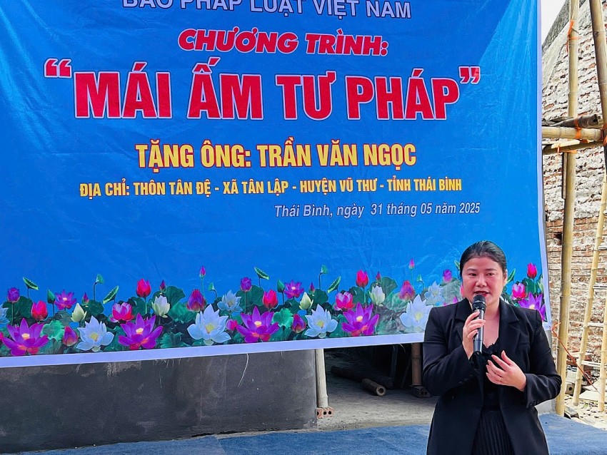 Bà Nguyễn Mai - Chủ tịch TTB Group doanh nghiệp đồng hành chương trình Mái ấm tư pháp