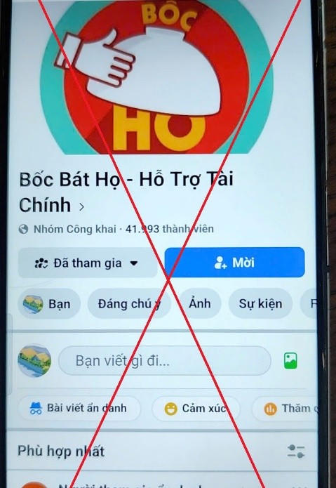 Hội nhóm cho vay lãi nặng trên mạng.