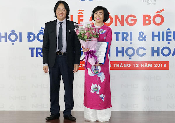 GS.TS Mai Hồng Quỳ, nguyên Hiệu trưởng Trường ĐH Luật TP.HCM hiện tại là Hiệu trưởng Trường ĐH Hoa Sen.