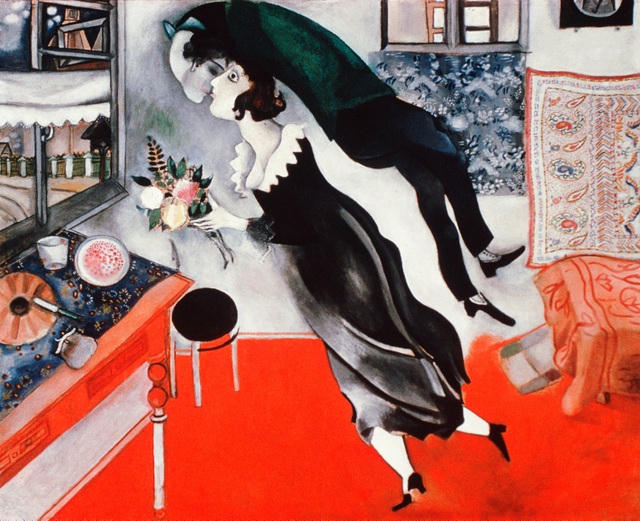 Bức “The Birthday” (Ngày sinh nhật - thực hiện năm 1915) - Danh họa Chagall