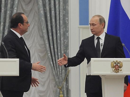 Hai nhà lãnh đạo Nga - Pháp thống nhất liên mình chống khủng bố (Ảnh: mk.ru)