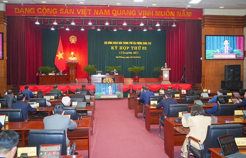 Quang cảnh Kỳ họp thứ 22 HĐND TP.