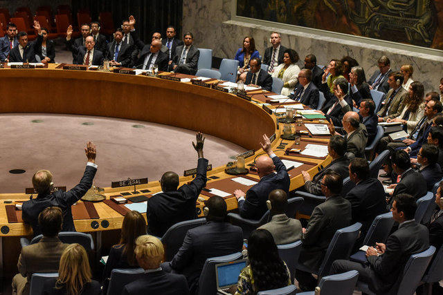 Cuộc họp của Hội đồng Bảo an Liên Hợp Quốc về Triều Tiên ngày 11/9 (Ảnh: Reuters)
