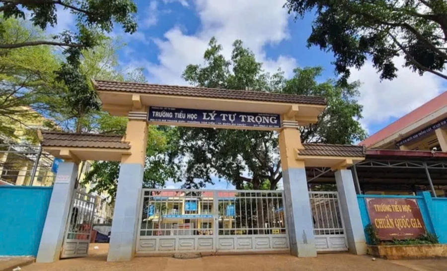 Trường Tiểu học Lý Tự Trọng, TP Buôn Ma Thuột ( Đắk Lắk) nơi cô X đang công tác. Ảnh: Thanh Hải