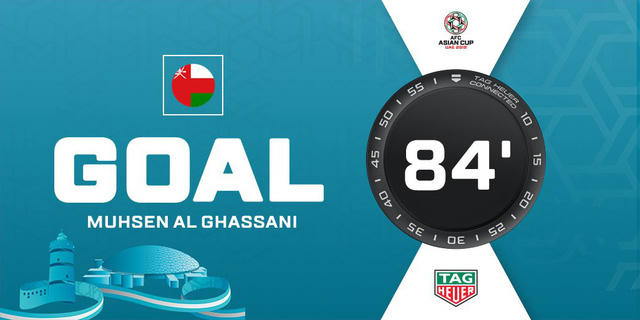 Oman đã nâng tỷ số lên 2-1 ở phút 84