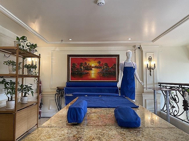 Vải “chịu lửa”, hay còn gọi là vải chống cháy mặt hàng mới của Vinatex. Ảnh vinatex.