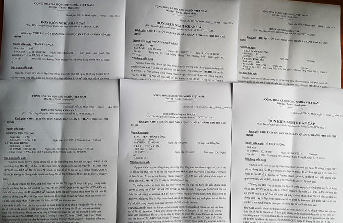 Đơn khiếu nại của các hộ dân tiếp tục gửi Chủ tịch UBND quận 9 yêu cầu giải quyết theo văn bản của Ban Tiếp công dân TP.