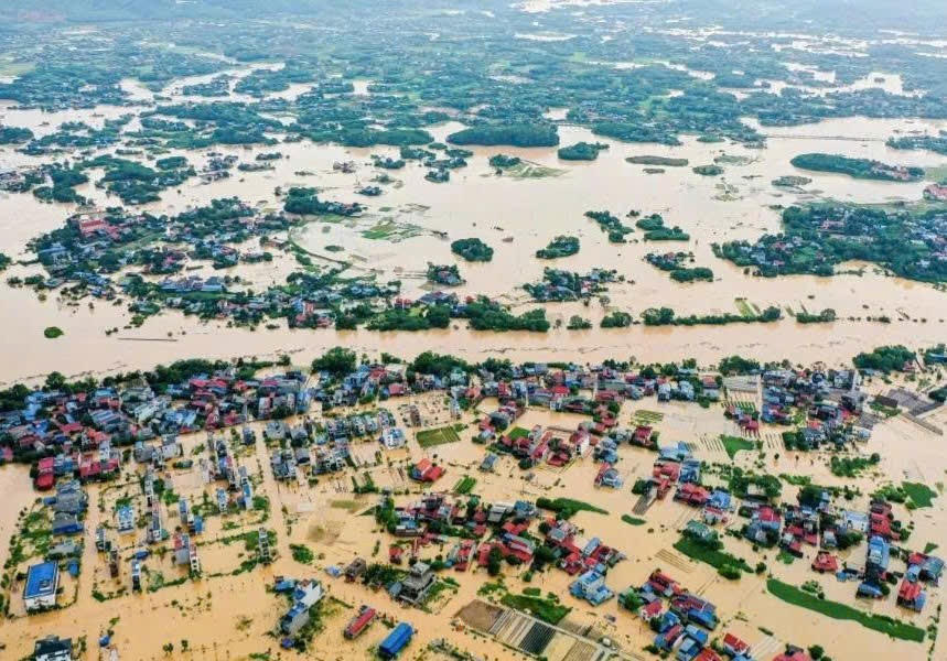 Thái Nguyên ghi nhận lũ lụt lịch sử khiến nhiều hộ dân bị ngập sâu.