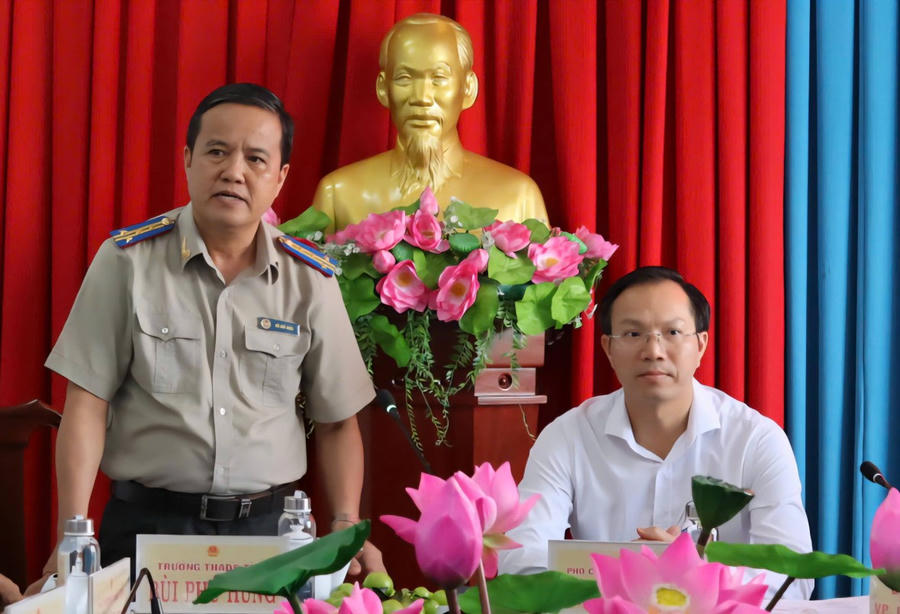 ông Bùi Phú Hưng – Trưởng THADS Tây Ninh báo cáo