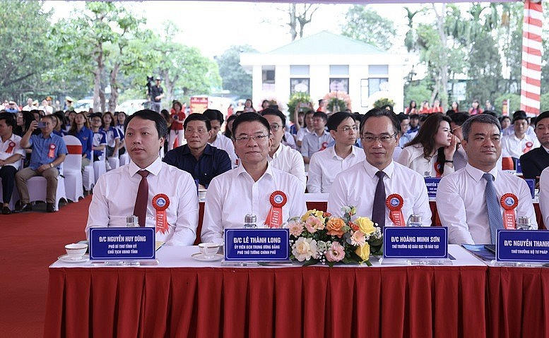 Phó Thủ tướng Lê Thành Long dự Lễ khởi công Dự án đầu tư xây dựng Đại học Thái Nguyên giai đoạn III - Ảnh: VGP