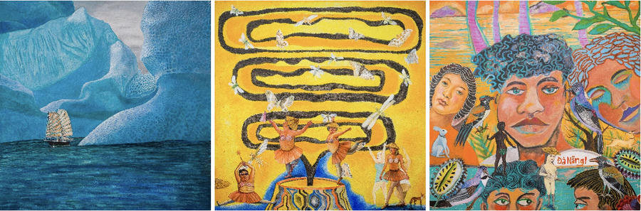 Khoảng 30 tác phẩm nghệ thuật nguyên bản tái hiện hành trình xuyên thời gian của Đà Nẵng và Hội An
