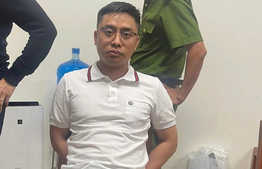 Bùi Đình Khánh, đối tượng cuối cùng trong nhóm bị bắt giữ khi đang lẩn trốn tại Thanh Hóa vào tối 19/4.