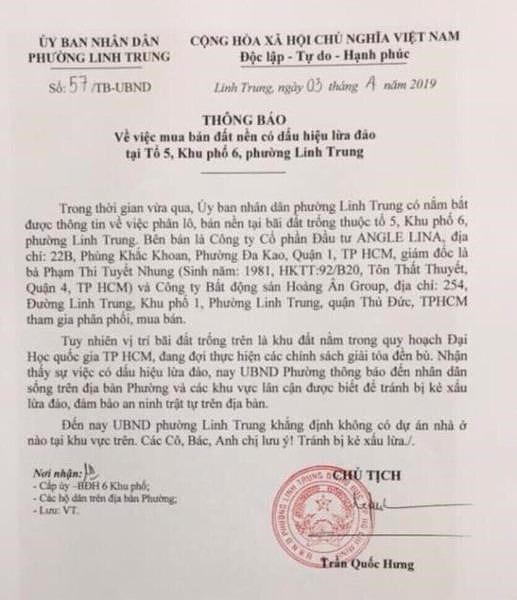 Cảnh báo mua bán đất nền có dấu hiệu lừa đảo ở Thủ Đức