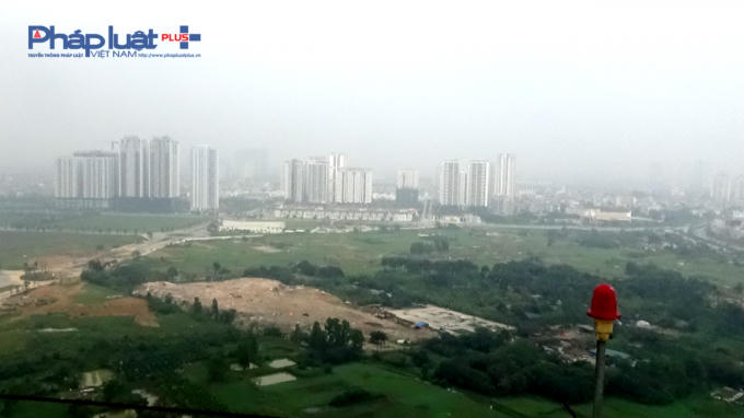 Bãi rác nhìn từ trên cao.