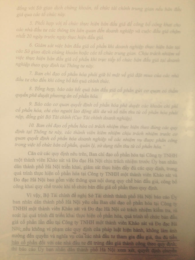 Bán cổ phần Công ty TNHH MTV Khảo sát và Đo đạc Hà Nội sai quy định: Pháp luật phải được thượng tôn
