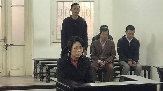 Bị cáo Hoa tại tòa.