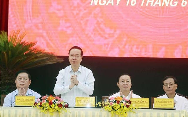 Chủ tịch nước Võ Văn Thưởng làm việc với Tỉnh ủy Ninh Thuận