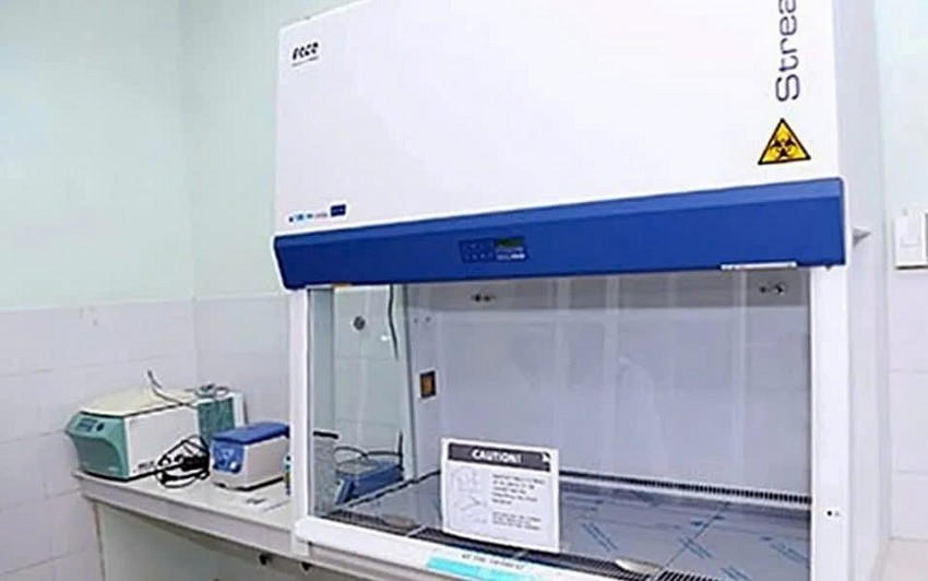 Máy xét nghiệm Real-time PCR của Công ty Việt Á tại Bệnh viện Đa khoa Bình Thuận. Ảnh: Báo Bình Thuận