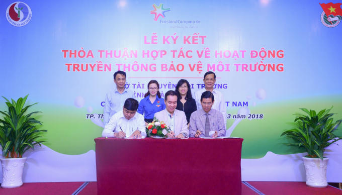 Ký kết hợp tác giữa Sở Tài Nguyên Môi Trường, Tỉnh Đoàn tỉnh Bình Dương và Công ty FrieslandCampina VN