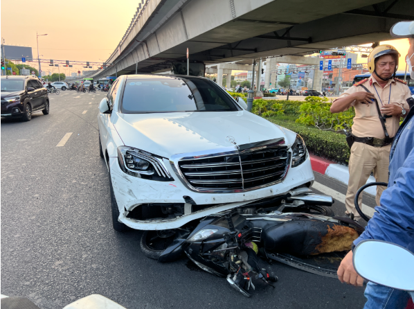 Hiện trường vụ tai nạn.