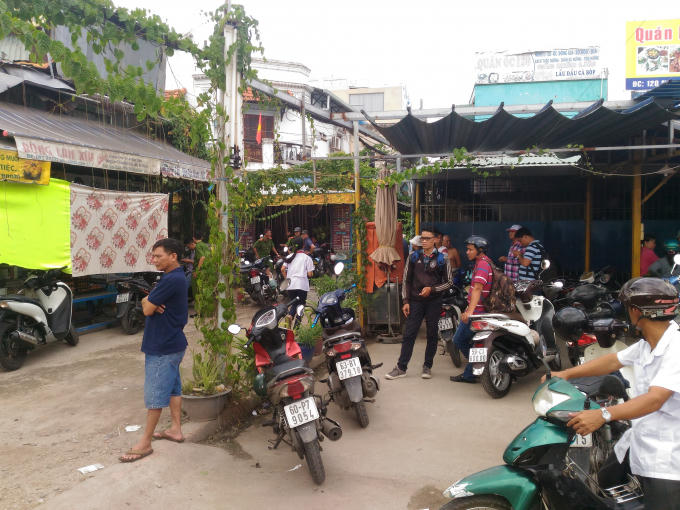 Hiện trường vụ việc.