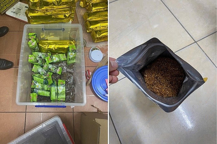 Ma túy được các đối tượng ngụy trang bằng vỏ bọc là các túi chè. Ảnh: CAHN