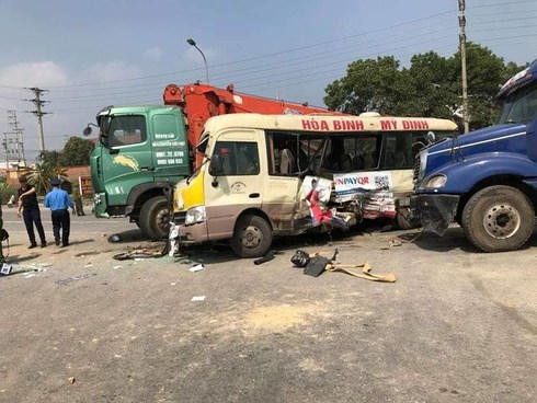 Hiện trường vụ tai nạn.