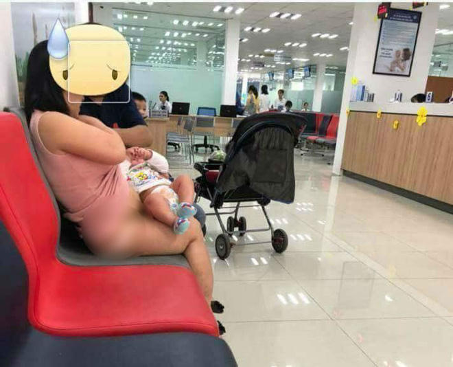 Câu chuyện về một người mẹ kéo váy hở lộ y phản cảm cho con bú nơi công cộng.